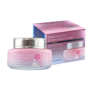 Крем для обличчя зволожувальний FarmStay Hyaluronic Acid & Cherry Blossom Cream 55ml